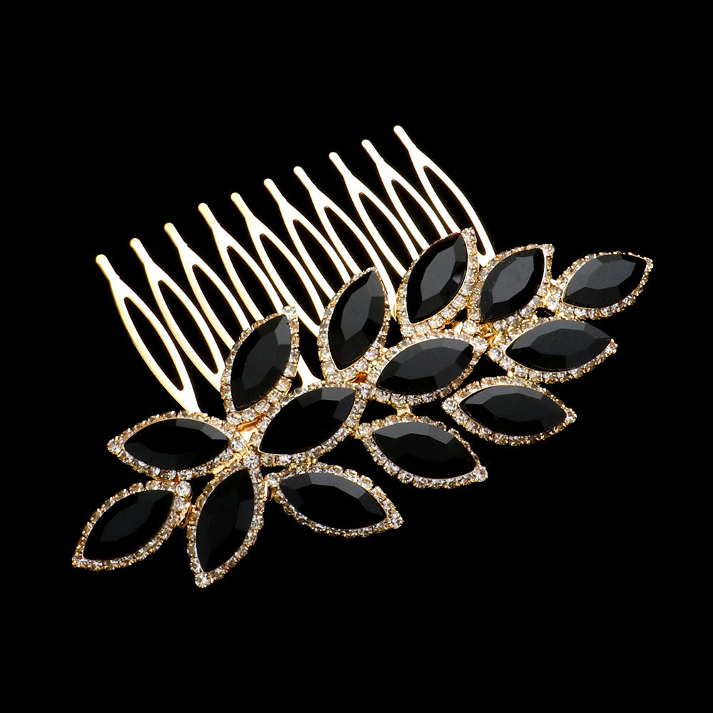 iLLASPARKZ Marquise Stone Cluster Vine Hair Comb