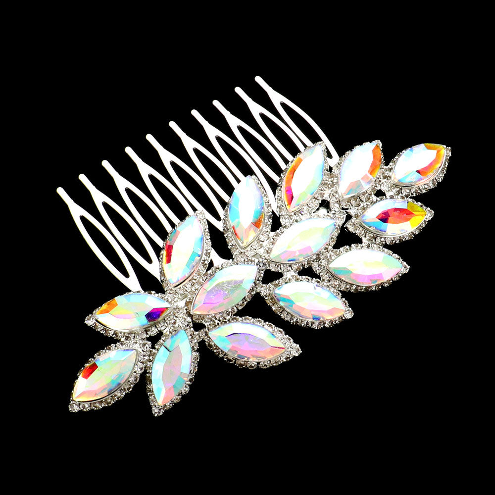 iLLASPARKZ Marquise Stone Cluster Vine Hair Comb