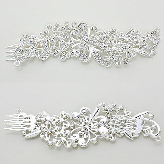 iLLASPARKZ Crystal Rhinestone Flower Hair Comb Stick