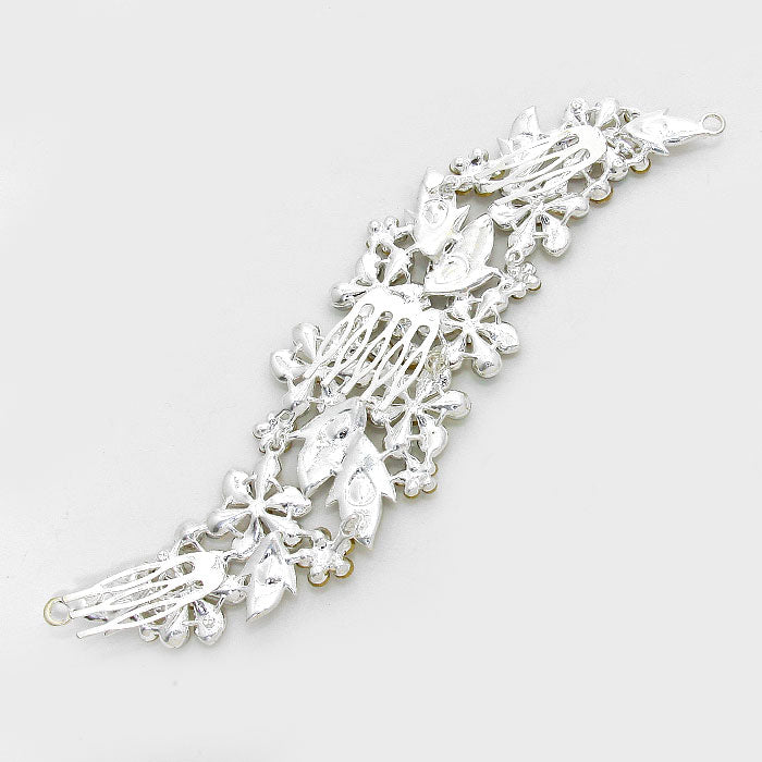 iLLASPARKZ Floral Crystal Hair Comb Stick