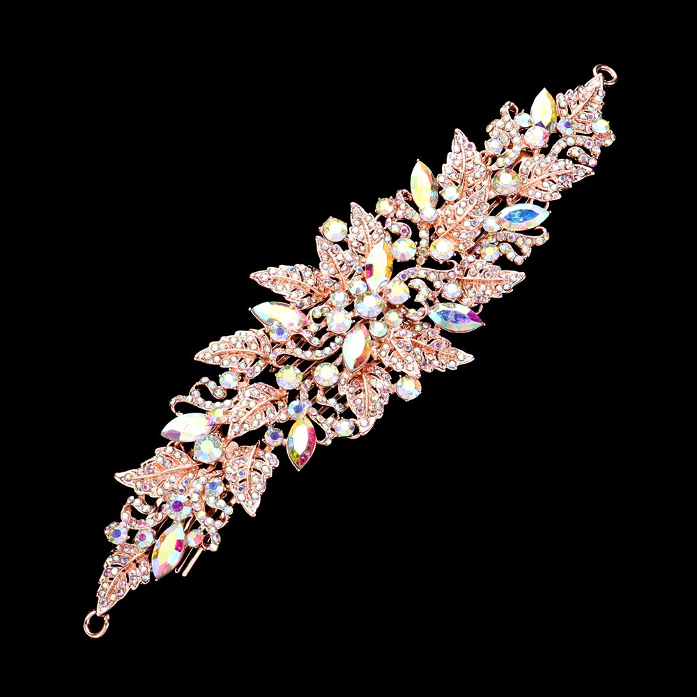 iLLASPARKZ Stone Embellished Leaf Cluster Vine Wrap Headpiece