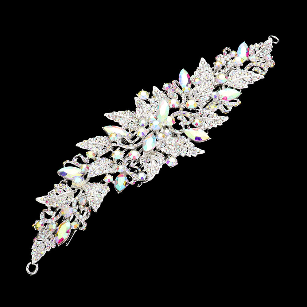 iLLASPARKZ Stone Embellished Leaf Cluster Vine Wrap Headpiece