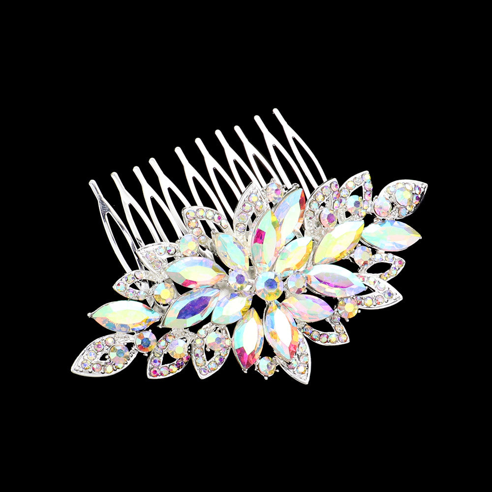 iLLASPARKZ Marquise Stone Cluster Hair Comb