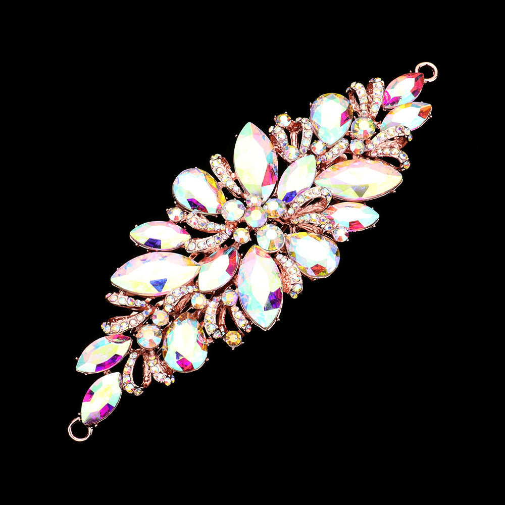 iLLASPARKZ Stone Embellished Flower Cluster Bun Wrap Headpiece