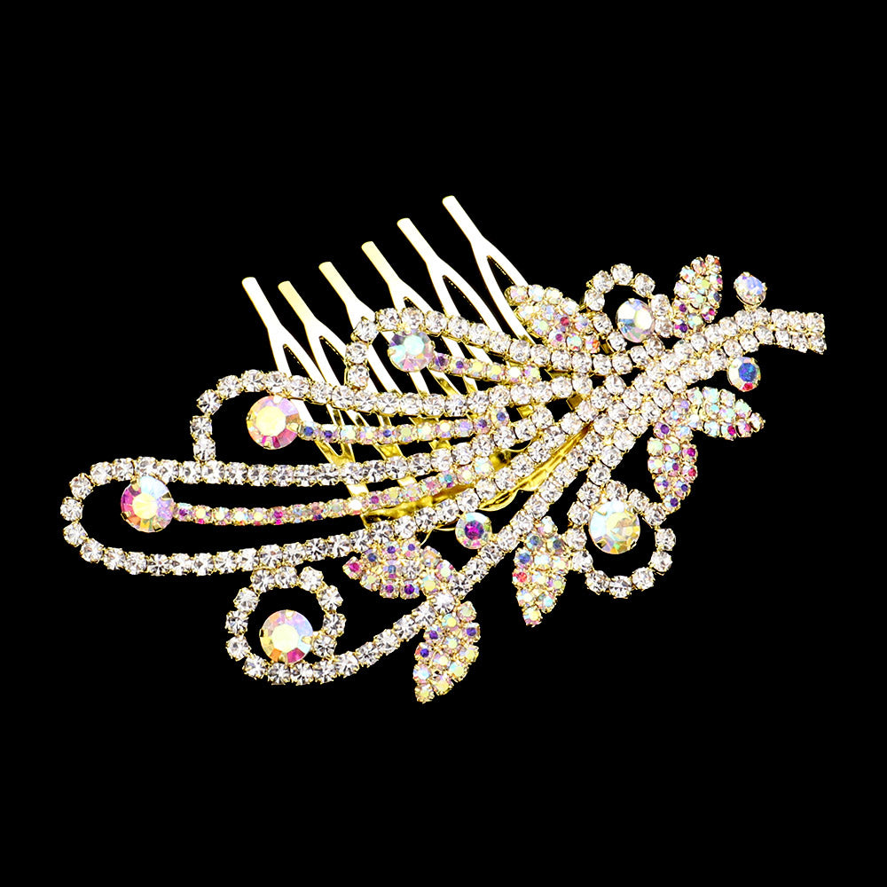 iLLASPARKZ Round Stone Accented Hair Comb