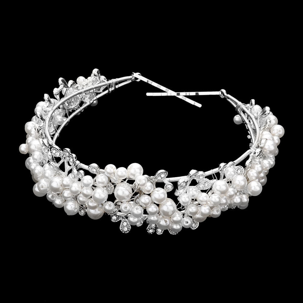 iLLASPARKZ Pearl Cluster Headpiece