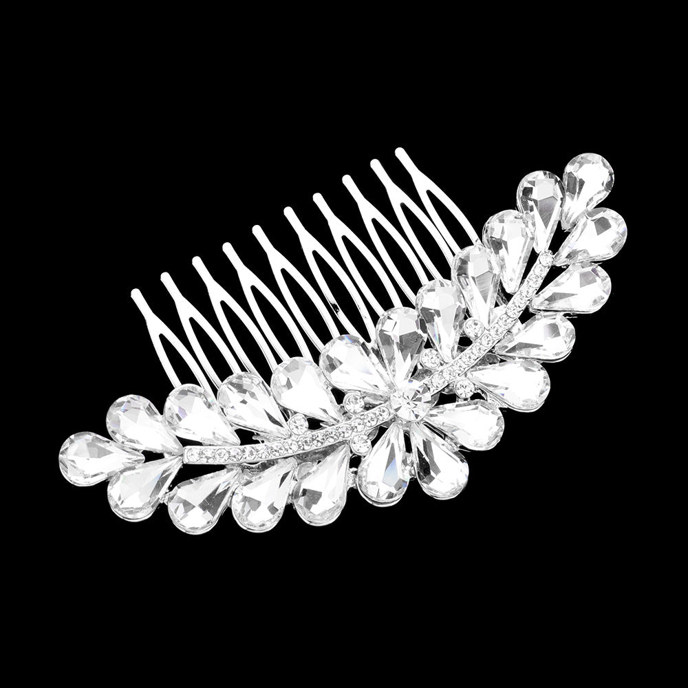 iLLASPARKZ Teardrop Stone Cluster Hair Comb