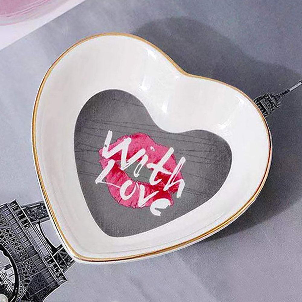 iLLASPARKZ With Love Message Lips Heart Jewelry Dish