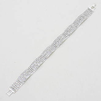 iLLASPARKZ Rippled Rhinestone Evening Bracelet