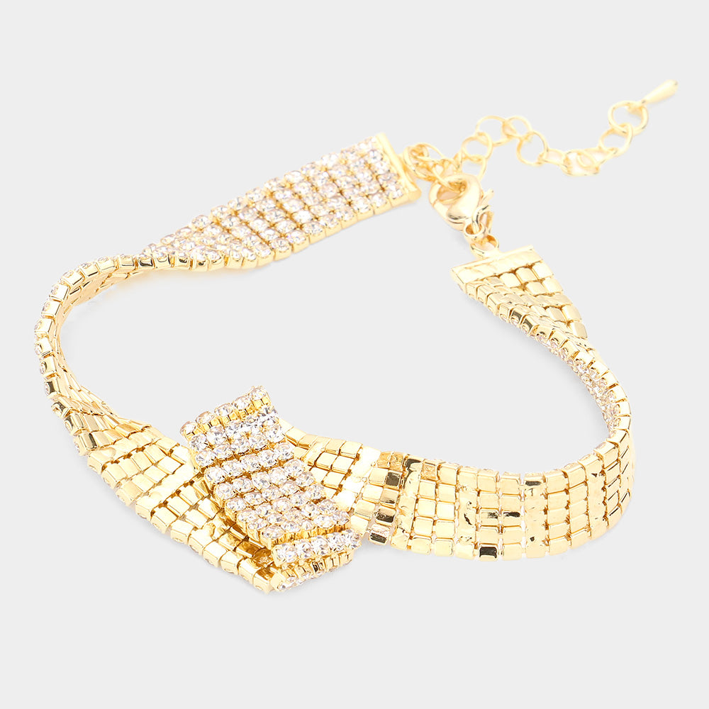 iLLASPARKZ CZ Stone Pave Evening Bracelet