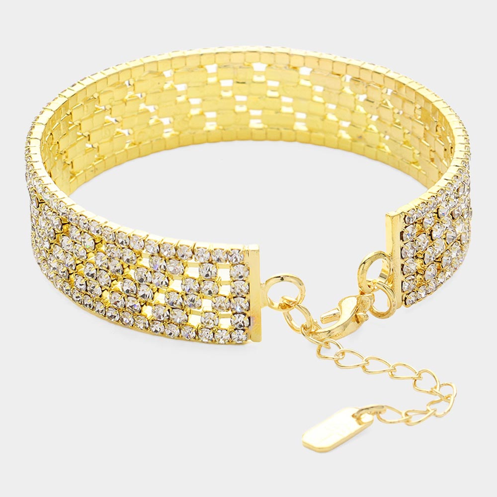 iLLASPARKZ Rhinestone Paved Bangle Evening Bracelet