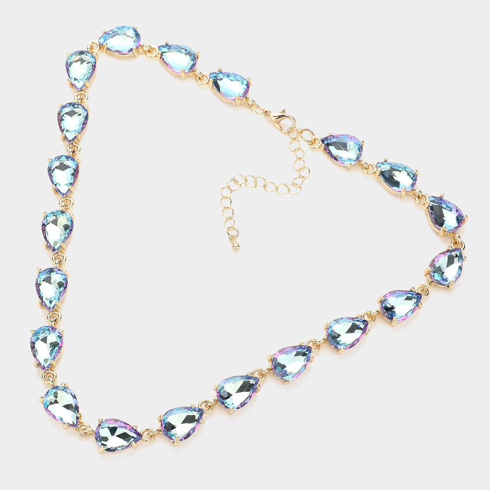 iLLASPARKZ Teardrop Cluster Link Necklace