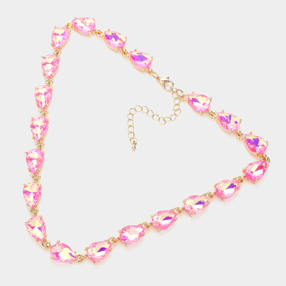 iLLASPARKZ Teardrop Cluster Link Necklace