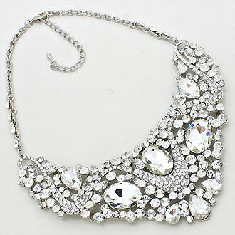 iLLASPARKZ Faceted Oval Wave Evening Necklace