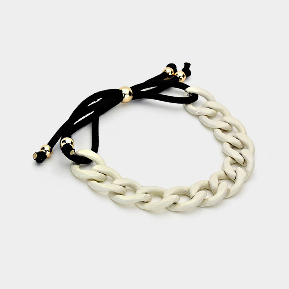 iLLASPARKZ Colored Curb Chain Adjustable Bracelet