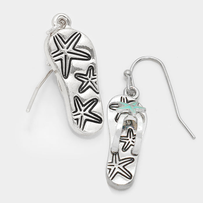 iLLASPARKZ Starfish flip flip sandal earrings