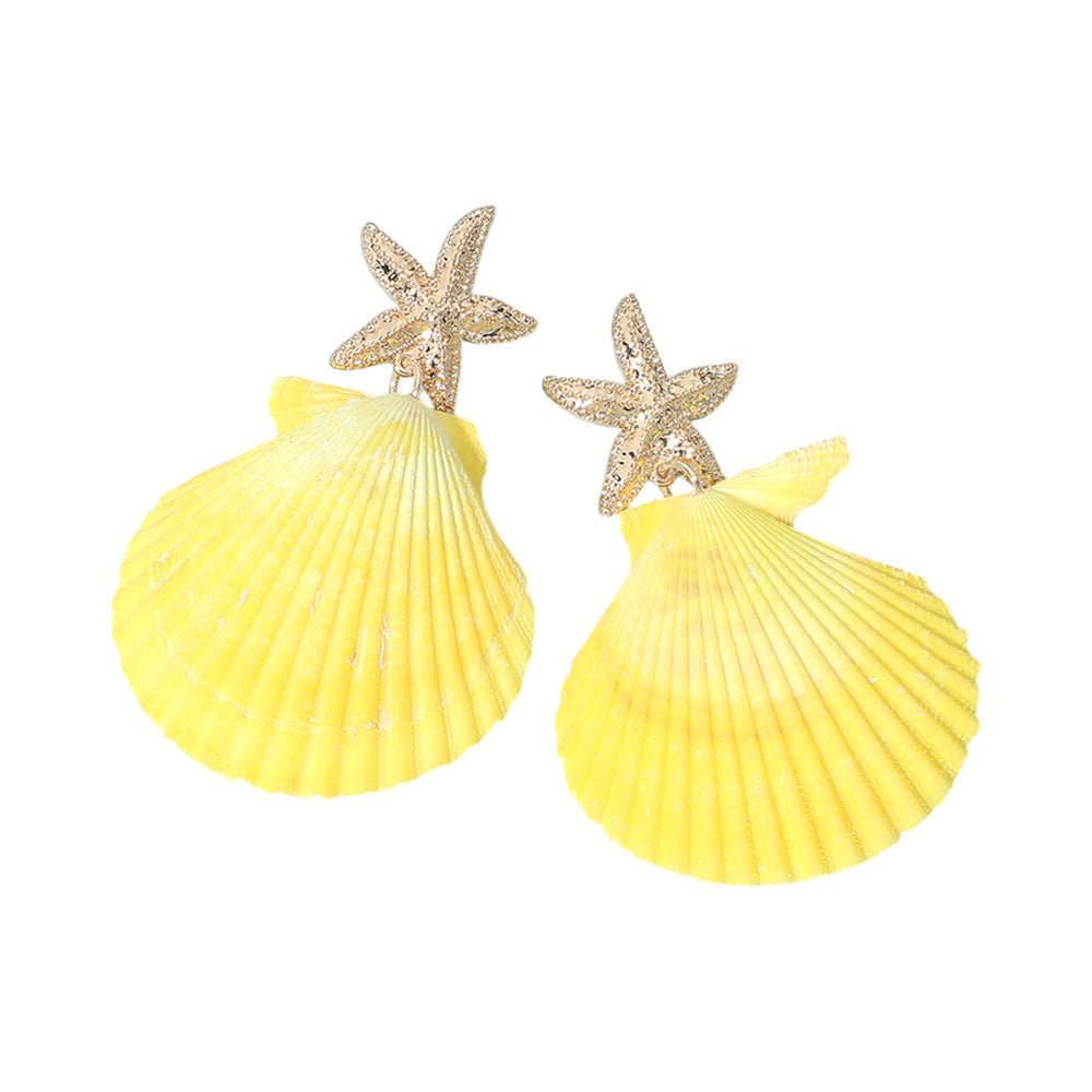 iLLASPARKZ Oversized Starfish Pointed Shell Dangle Earrings