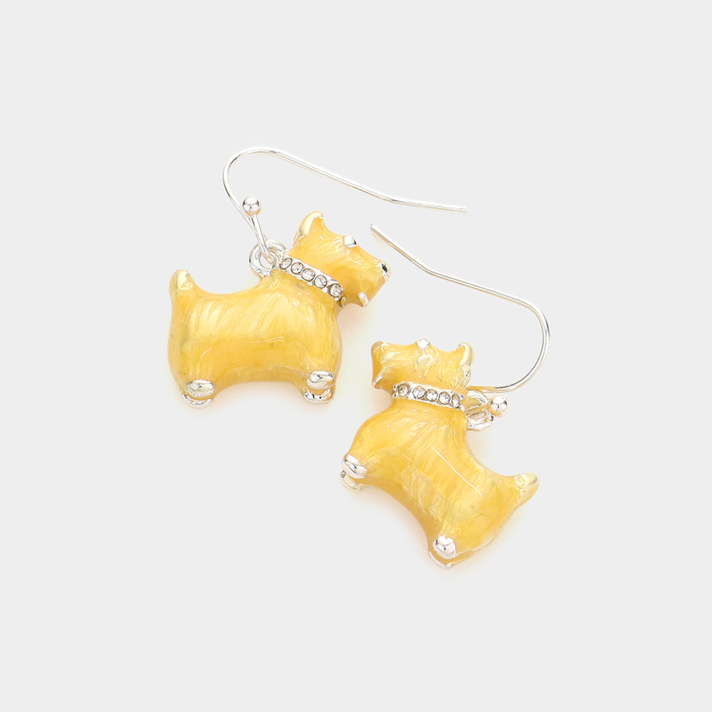 iLLASPARKZ 3D Dog Dangle Earrings