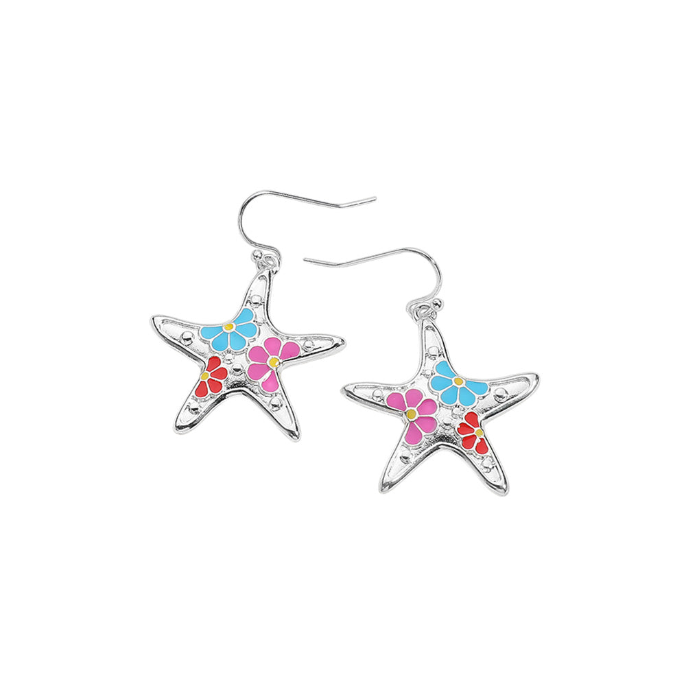 iLLASPARKZ Enamel Starfish Dangle Earrings