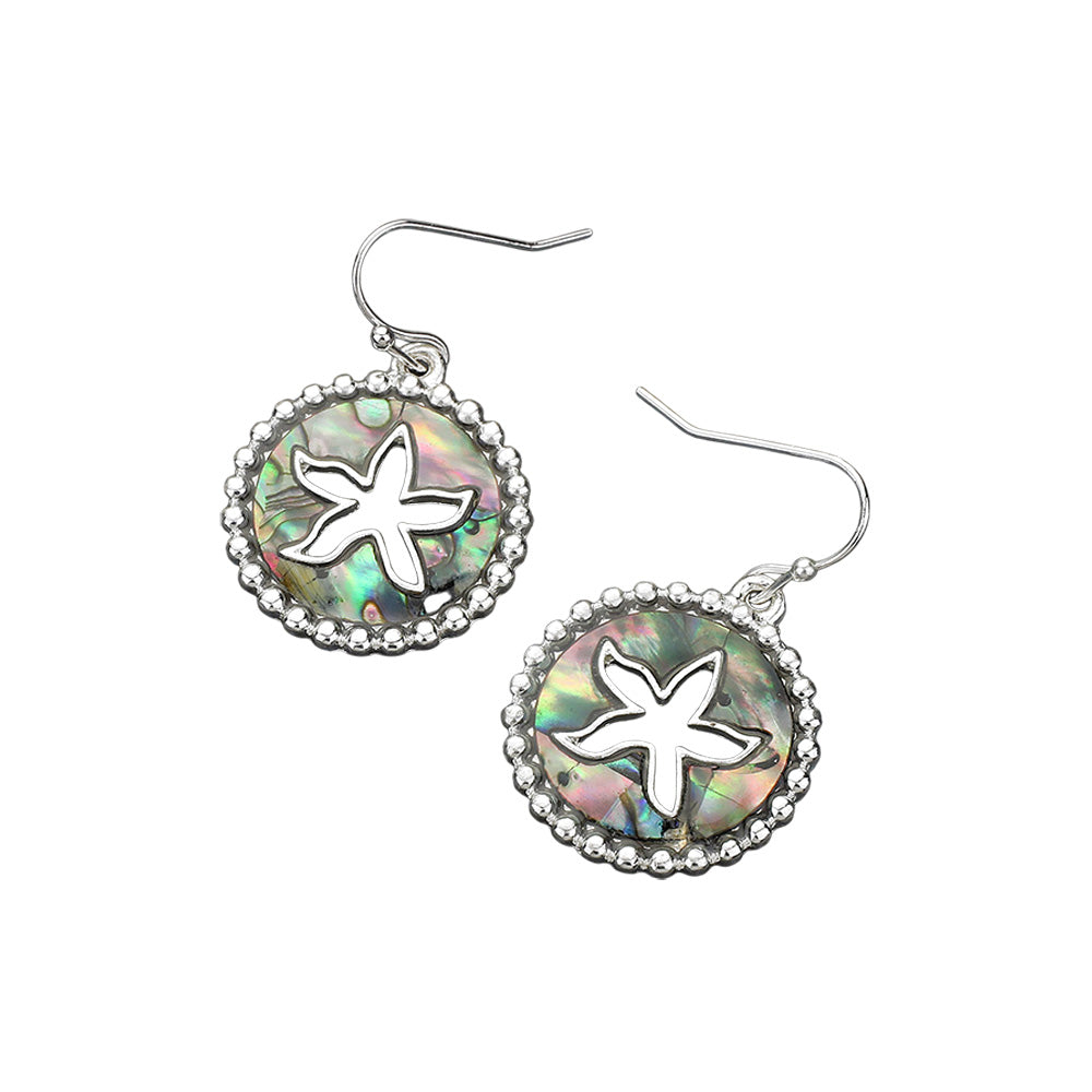 iLLASPARKZ Abalone Starfish Cutout Dangle Earrings