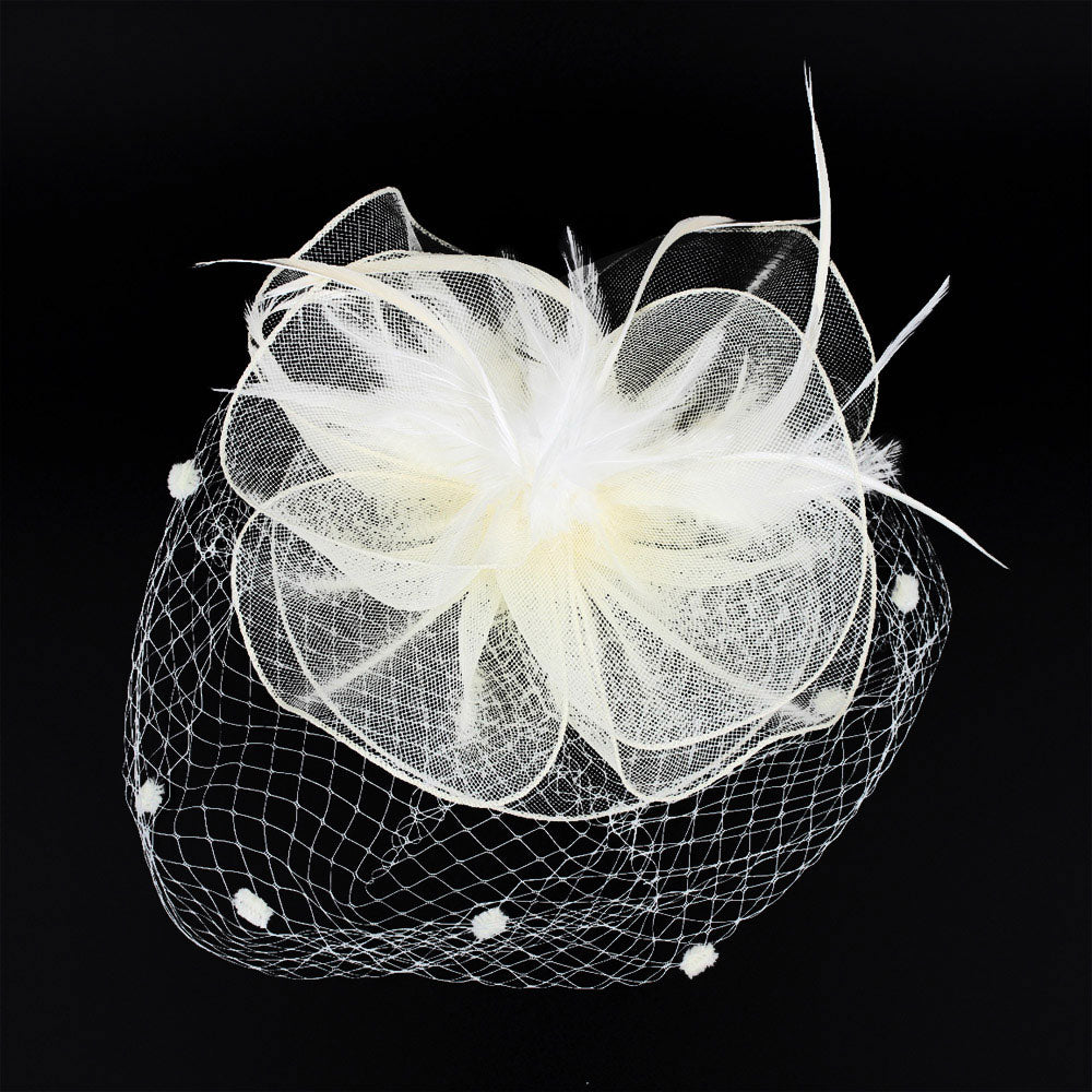 iLLASPARKZ Feather Mesh Flower Fascinator / Headband