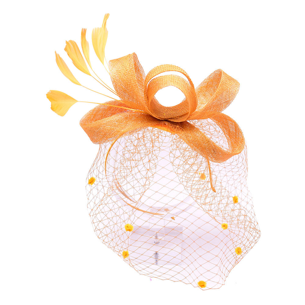 iLLASPARKZ Mesh Bow Feather Fascinator / Headband