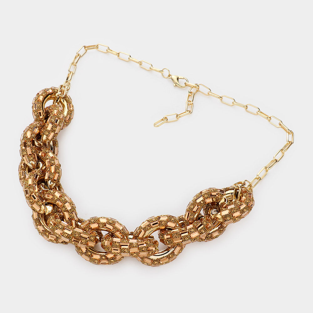 iLLASPARKZ Bling Oval Link Necklace