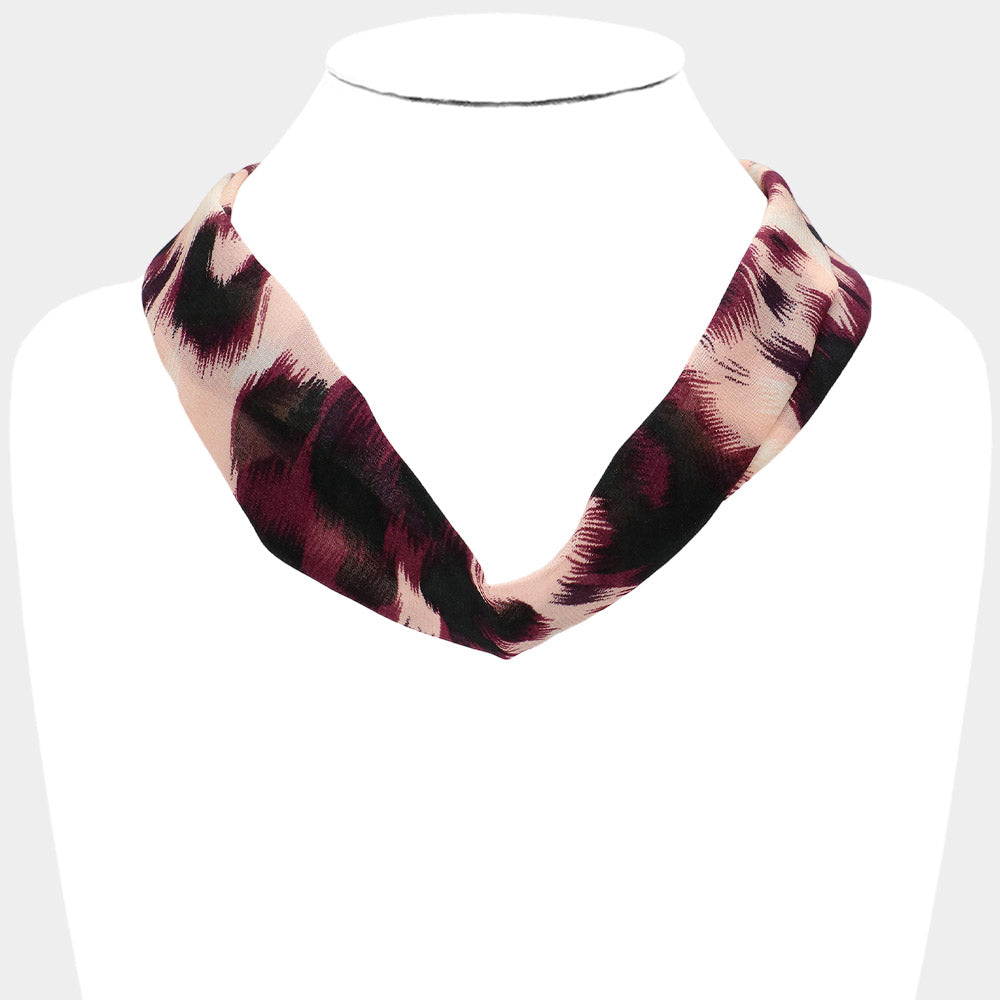 iLLASPARKZ Patterned Fabric Chiffon Necklace