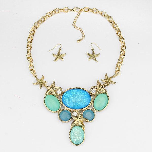 iLLASPARKZ Metallic Starfish Collar Necklace