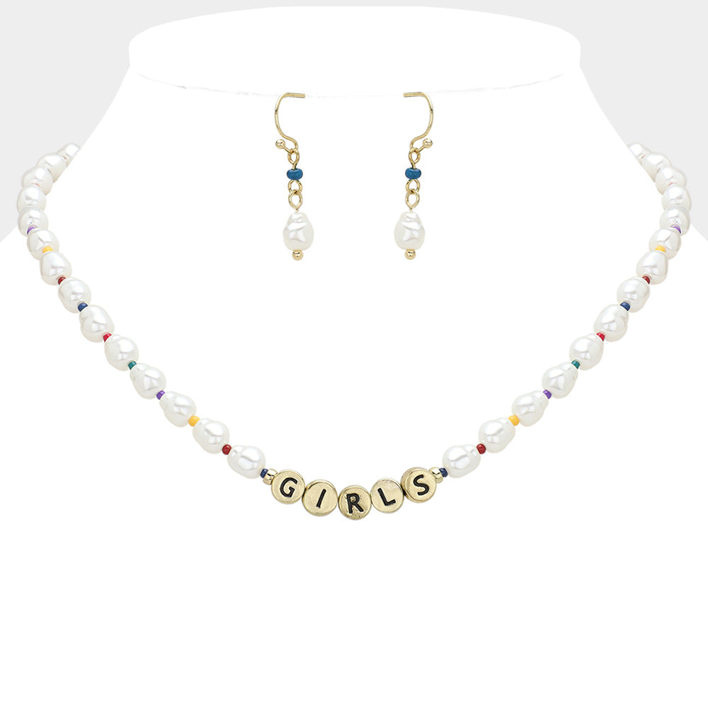 iLLASPARKZ Pearl Colorful Bead Girls Necklace