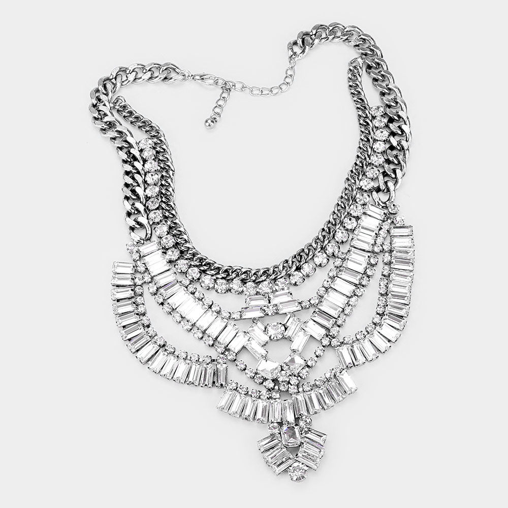 iLLASPARKZ Antique Stone Embellished Statement Necklace