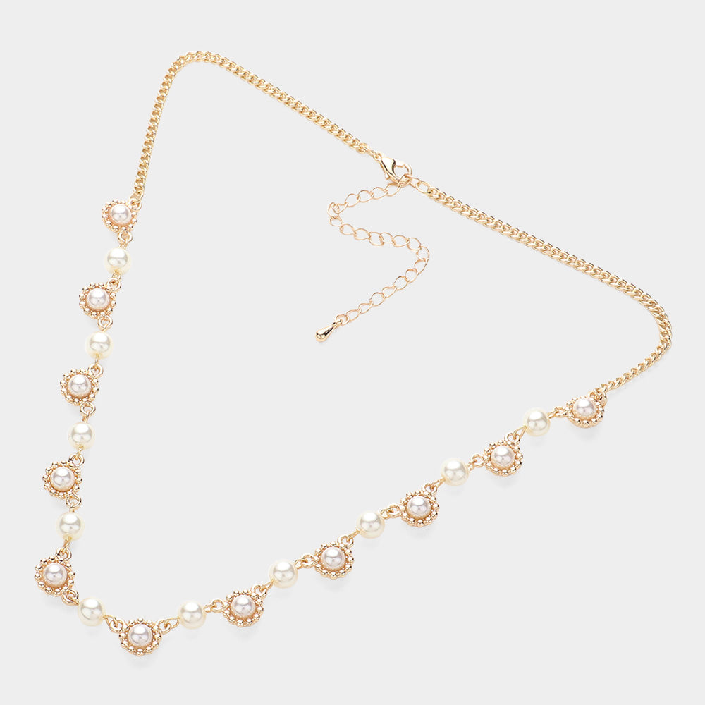 iLLASPARKZ Pearl Cluster Link Necklace