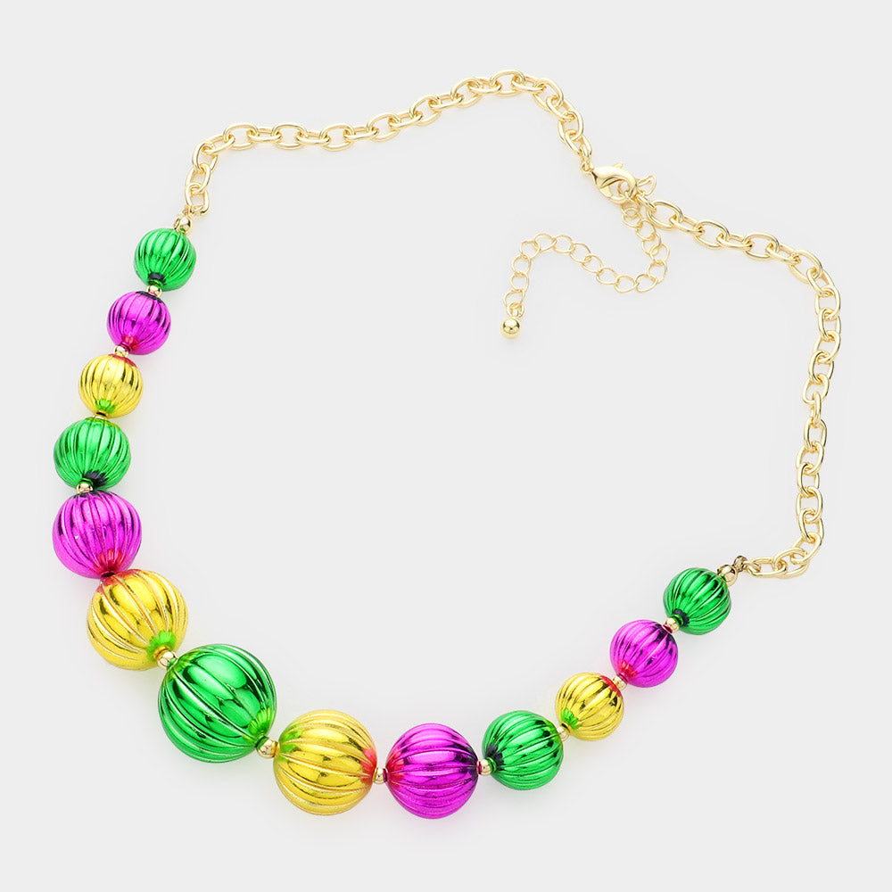 iLLASPARKZ Mardi Gras Ball Necklace