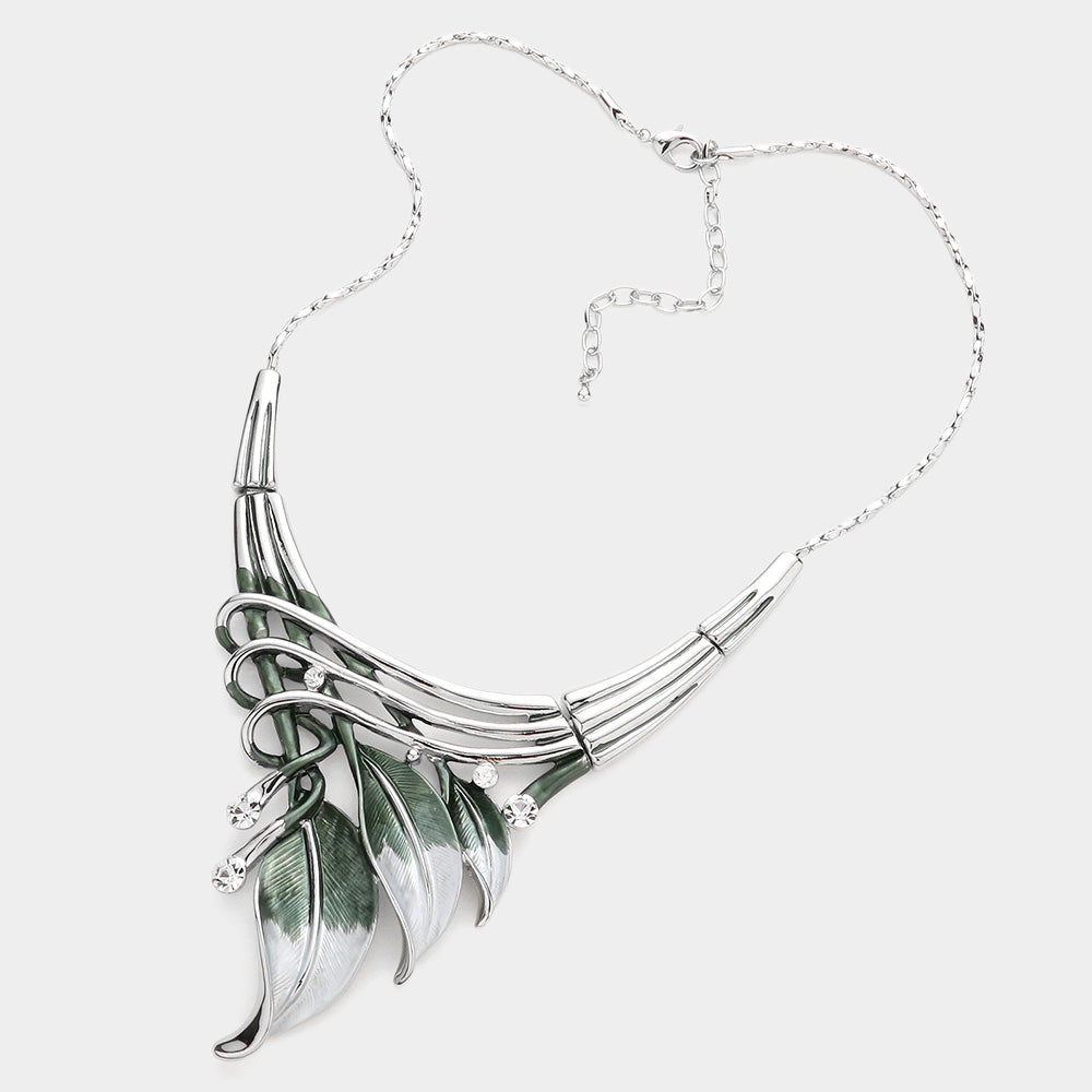 iLLASPARKZ Colored Metal Rhythmical Feather Necklace