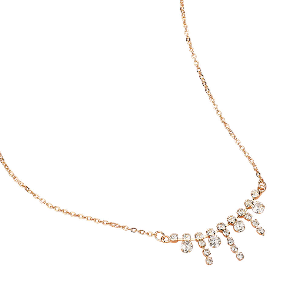 iLLASPARKZ Rhinestone Mini Fringe Accented Necklace