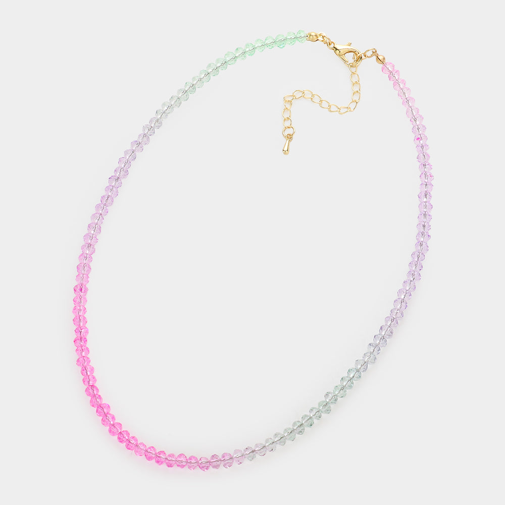 iLLASPARKZ Ombre Faceted Beaded Necklace