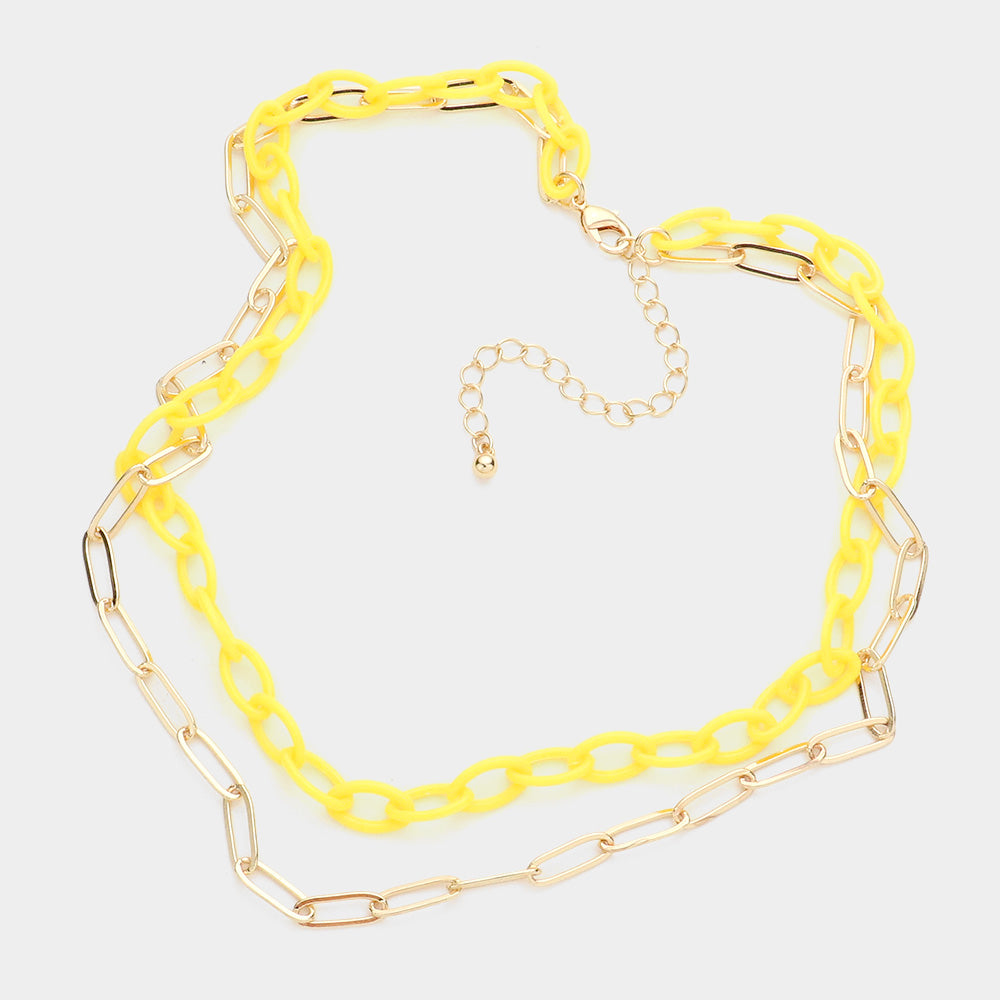 iLLASPARKZ Double Layered Chain Necklace