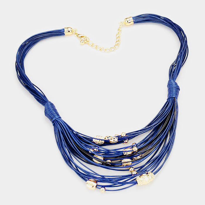 iLLASPARKZ Multi Layered Cord Bib Necklace