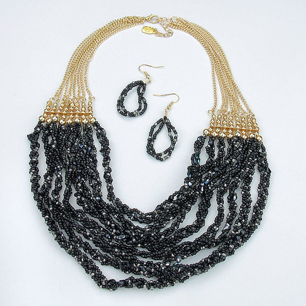 iLLASPARKZ Tiered Seed Bead Necklace