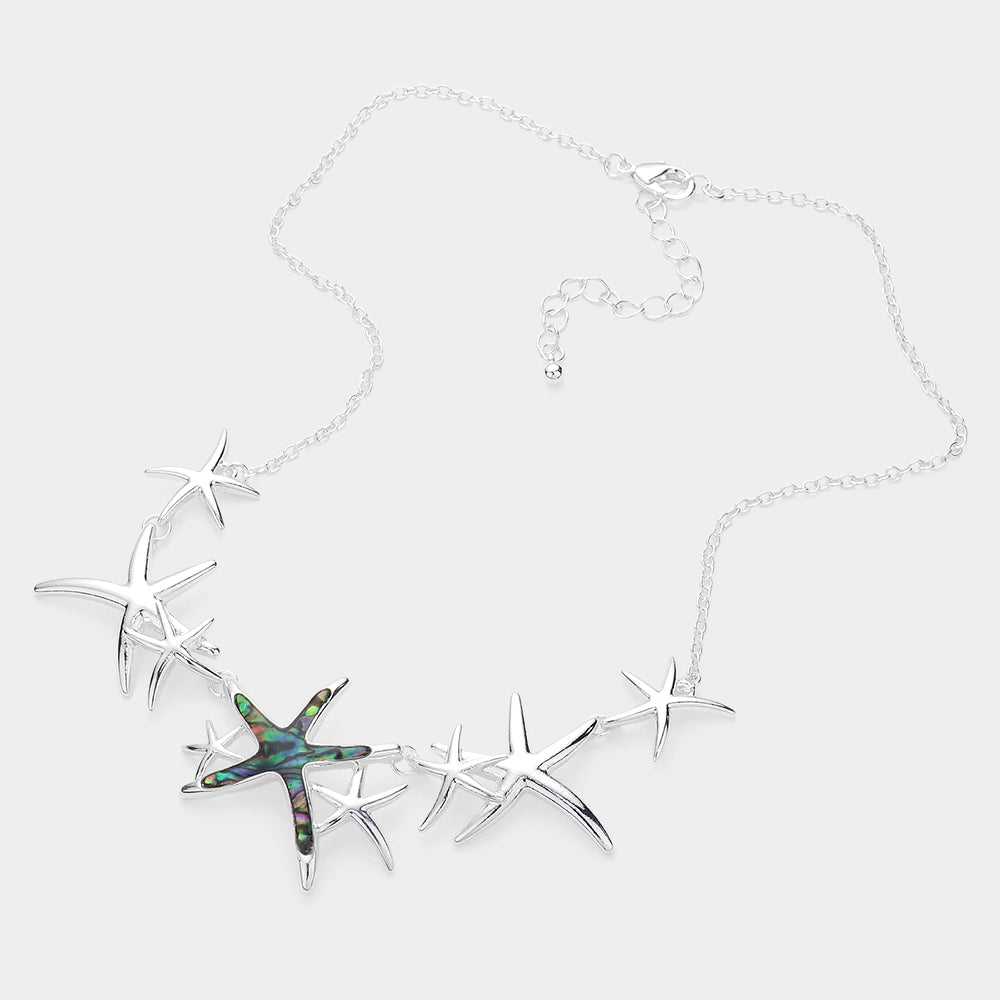 iLLASPARKZ Abalone Metal Starfish Link Necklace