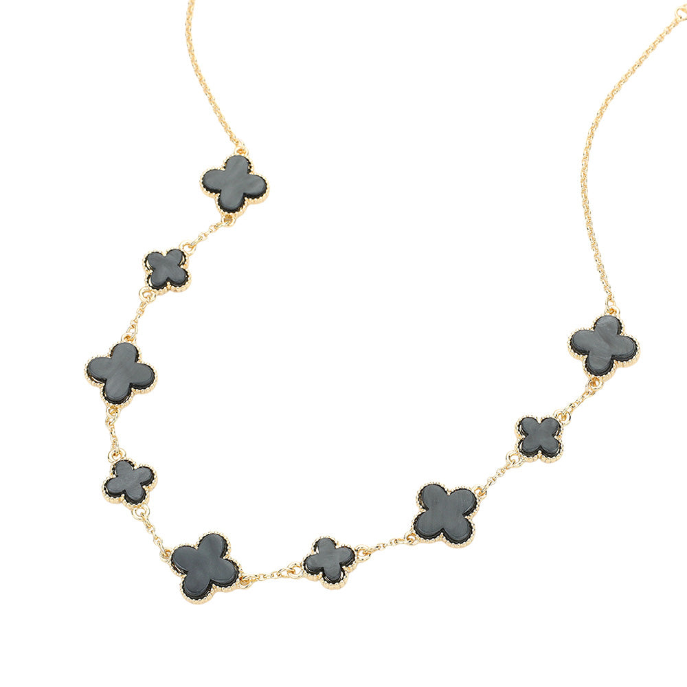 iLLASPARKZ Quatrefoil Station Necklace