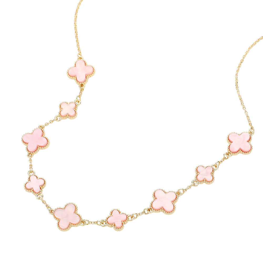 iLLASPARKZ Quatrefoil Station Necklace