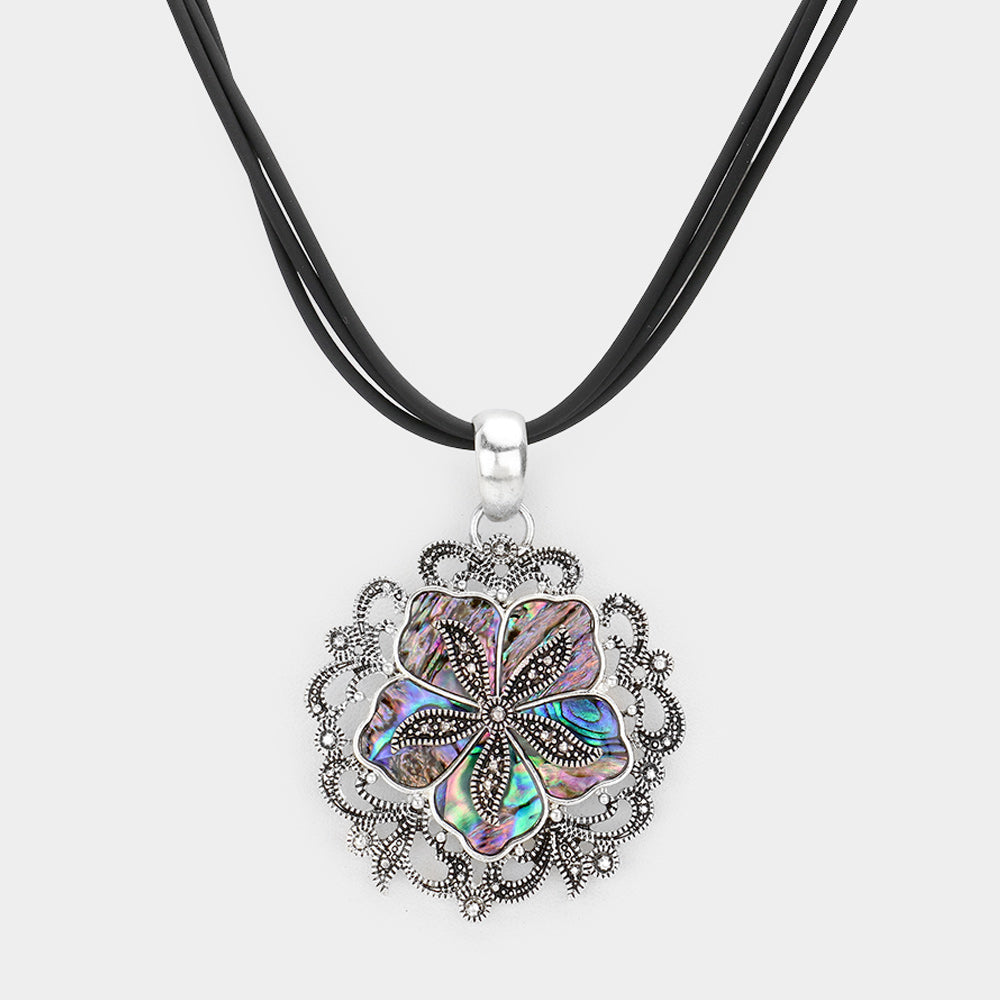 iLLASPARKZ Abalone Flower Pendant Necklace