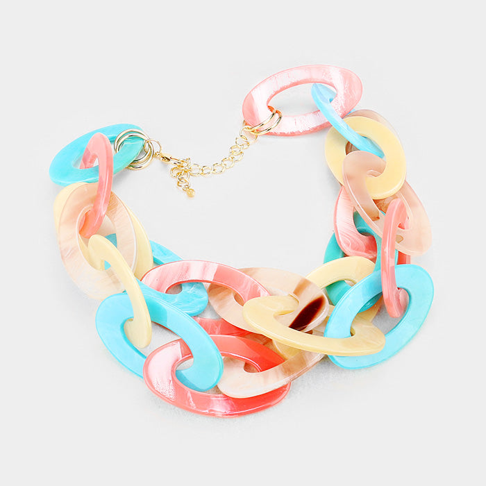 iLLASPARKZ Celluloid Acetate Link Necklace