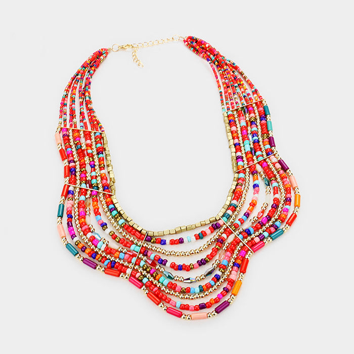 iLLASPARKZ Draped Bead Collar Necklace