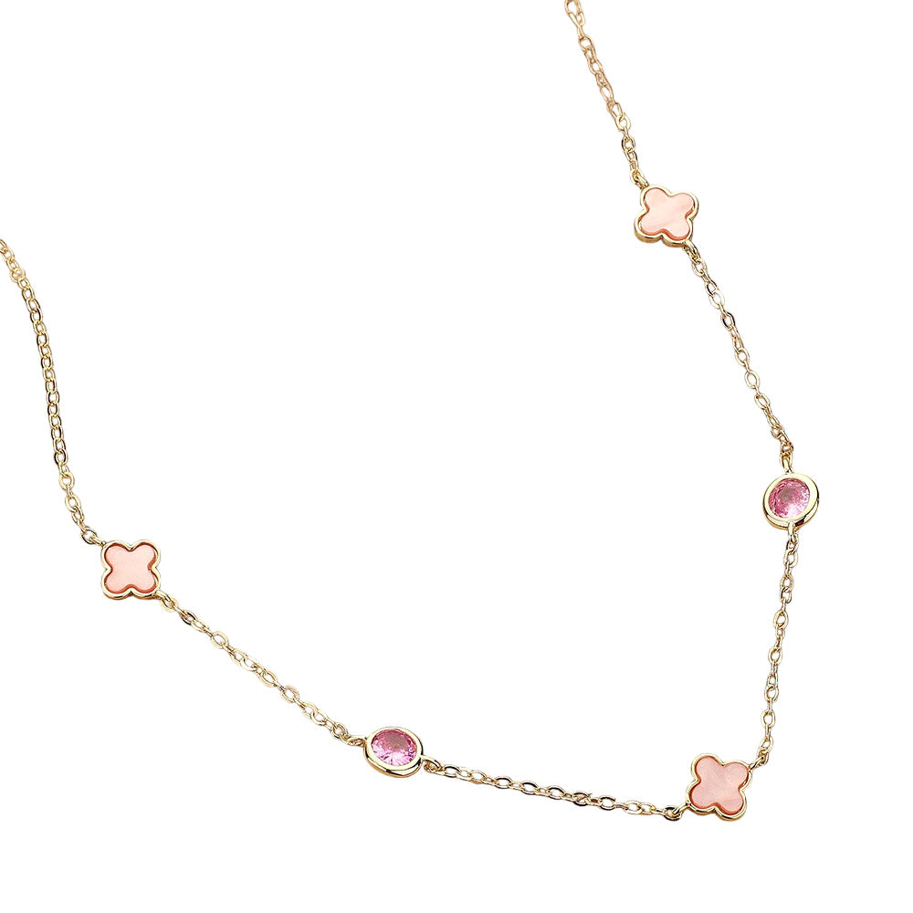 iLLASPARKZ Quatrefoil Charm Station Necklace