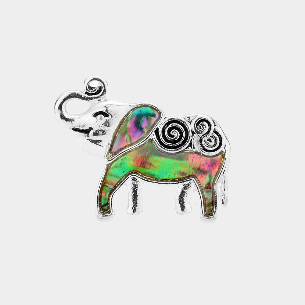 iLLASPARKZ Abalone Elephant Stretch Ring