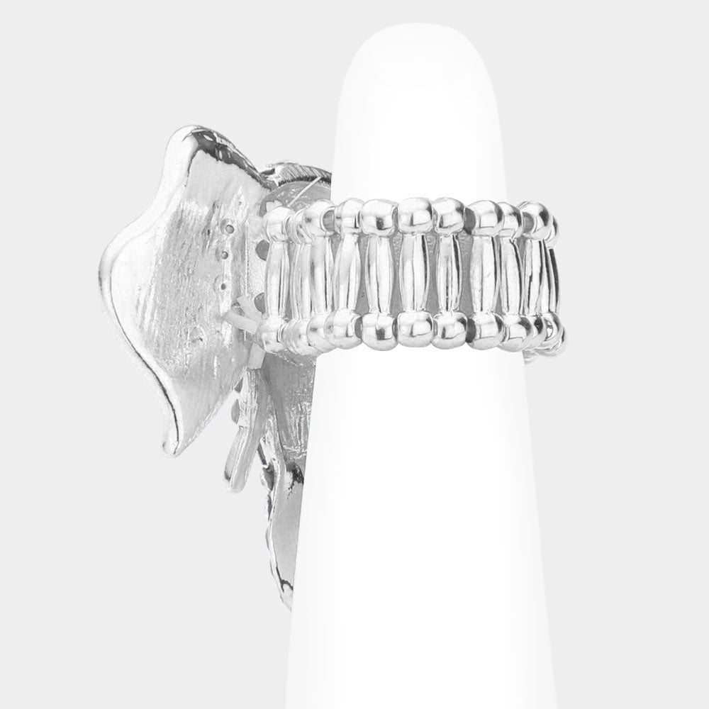 iLLASPARKZ Stone Embellished Elephant Stretch Ring