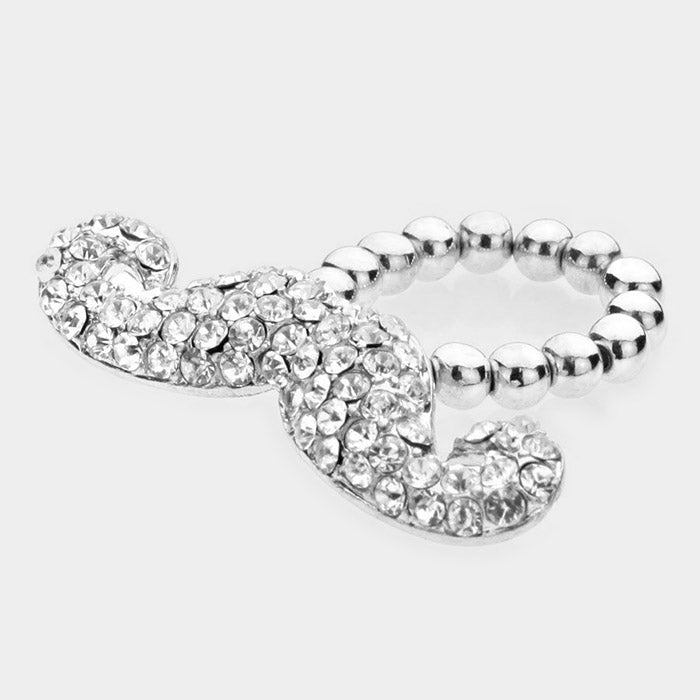 iLLASPARKZ Crystal pave mustache stretch ring