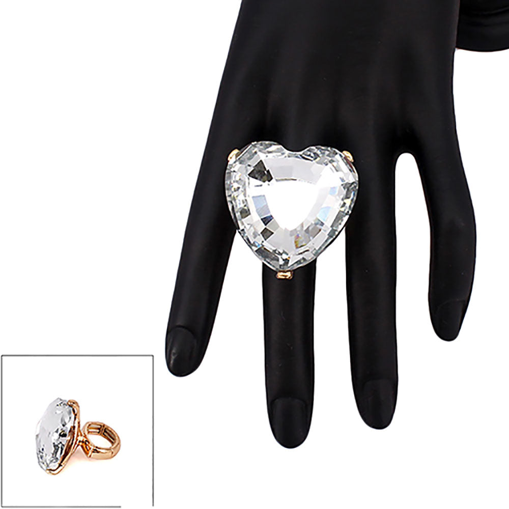 iLLASPARKZ Heart Stone Stretch Ring